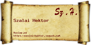 Szalai Hektor névjegykártya